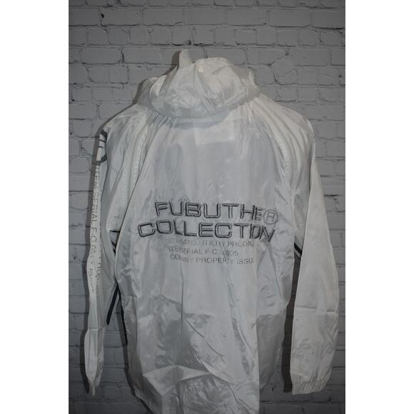Vintage Y2K FUBU Athletic Jacket Mens Size 2XL White 100% Polyester Full Zip - Picture 6 of 9